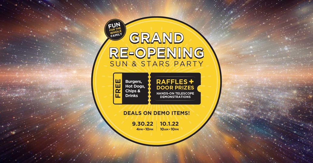 Explore Scientific Grand Re-Opening Sun & Stars Party Event I