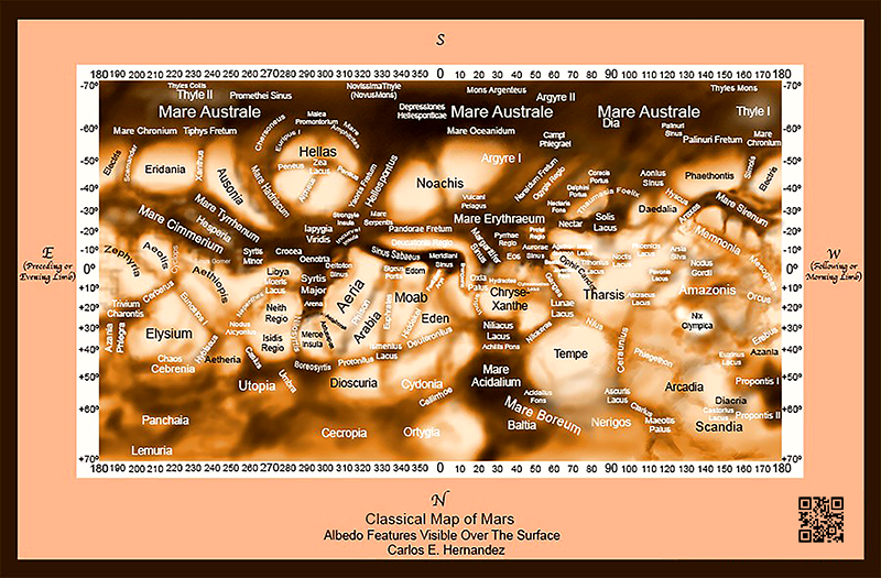 Mars Albedo Map by Carlos Hernandez